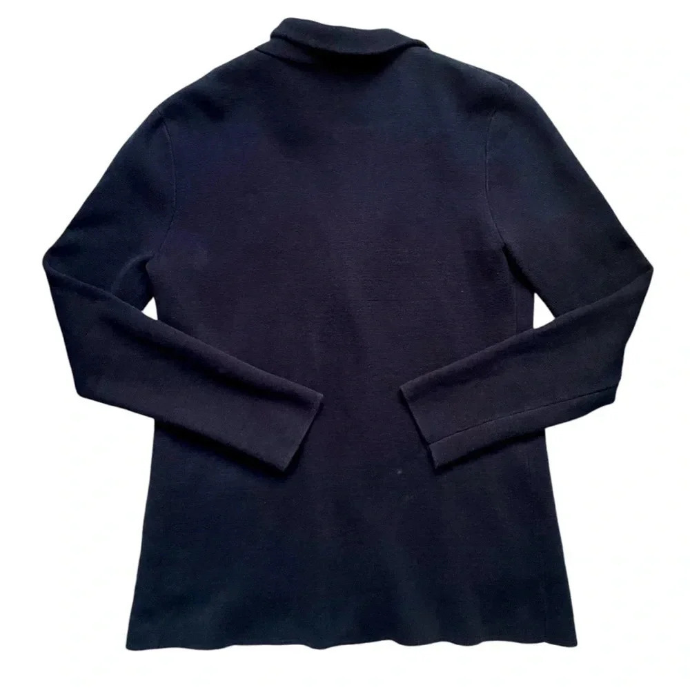 J.Crew Button Front Black Sweater Knit Blazer - Picture 5 of 5